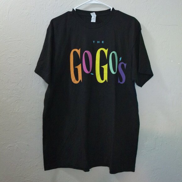 The Go-Go’s Rainbow Logo Tour Graphic T-Shirt – Tultex 202 – Size Large - Picture 1 of 3